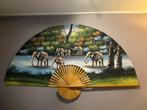 Super grote 240m wand decoratie waaier oliefant geschilderd, Huis en Inrichting, Woonaccessoires | Wanddecoraties, Ophalen of Verzenden
