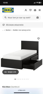 Eenpersoonbed, Huis en Inrichting, Slaapkamer | Bedden, Ophalen, 90 cm, Eenpersoons, Zwart