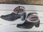 Verhulst leren schoenen/laarzen 7,5, Zwart, Lage of Enkellaarzen, Ophalen of Verzenden, Gedragen