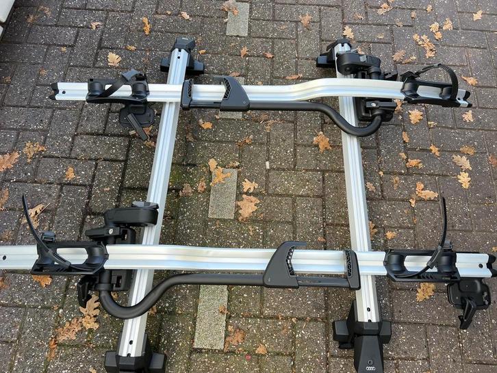 Dakdragers en fietsendragers van Audi/Thule 598 complete set, Auto diversen, Dakdragers, Nieuw, Ophalen