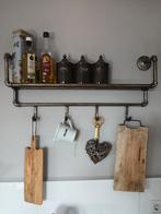 Wandrek, industriël/stijgerpijp, Huis en Inrichting, Woonaccessoires | Wandplanken en Boekenplanken, Ophalen of Verzenden, Zo goed als nieuw