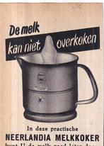 Retro reclame 1952 Neerlandia emaille melkkoker zuivel, Verzamelen, Ophalen of Verzenden