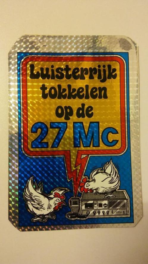 27 MC-Band 27 MC aqua mobiel radio piraat sticker 27mc, Verzamelen, Stickers, Zo goed als nieuw, Ophalen of Verzenden