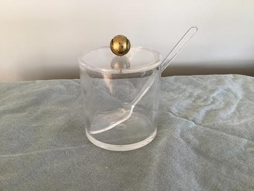 Caravell perspex suikerpotje + lepel – jaren ’80/’90 design, Verzamelen, Retro, Huis en Inrichting, Ophalen of Verzenden