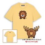 WILDNATURE Heren T-Shirt-Leeuw-100% BIOKATOEN M-L-XL-XXL, Verzenden, Nieuw