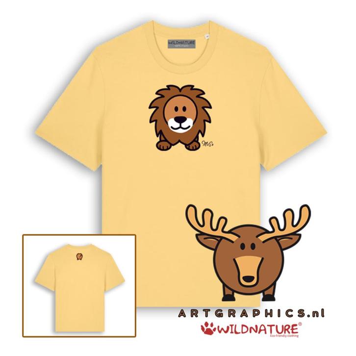 WILDNATURE Heren T-Shirt-Leeuw-100% BIOKATOEN M-L-XL-XXL, Kleding | Heren, T-shirts, Nieuw, Verzenden