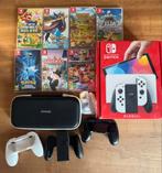 Nintendo Switch OLED + Games & Accessoires!, Spelcomputers en Games, Spelcomputers | Nintendo Switch, Switch OLED, Met games, Ophalen of Verzenden