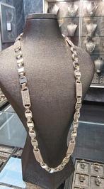 Prachtige Magnum plaat zilver 925 Italiaanse ketting, Sieraden, Tassen en Uiterlijk, Kettingen, Ophalen of Verzenden, Zo goed als nieuw