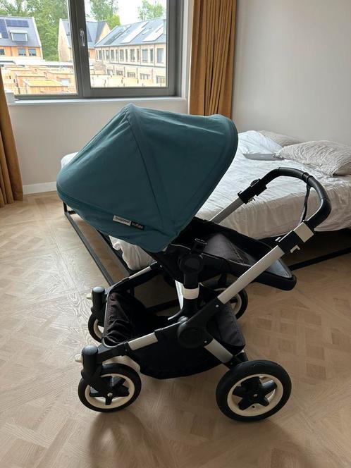 Bugaboo buffalo met twee zonnekappen (petrol en zwart), Kinderen en Baby's, Kinderwagens en Combinaties, Gebruikt, Bugaboo, Met reiswieg