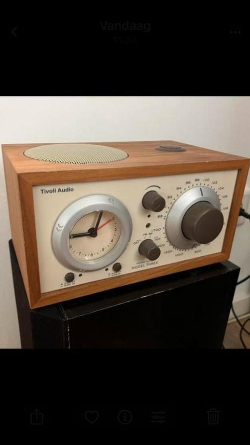 Super Mooie Tivoli Audio Model Three AM/FM- Klokradio, Audio, Tv en Foto, Radio's, Gebruikt, Radio, Verzenden