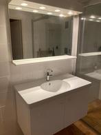 Badkamer wastafel met onderkast en spiegel, Ophalen, Gebruikt, 50 tot 100 cm, Minder dan 100 cm