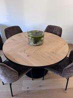 Eetkamertafel rond 130 cm | Top staat, Huis en Inrichting, Tafels | Eettafels, Ophalen, Zo goed als nieuw, Rond, 100 tot 150 cm