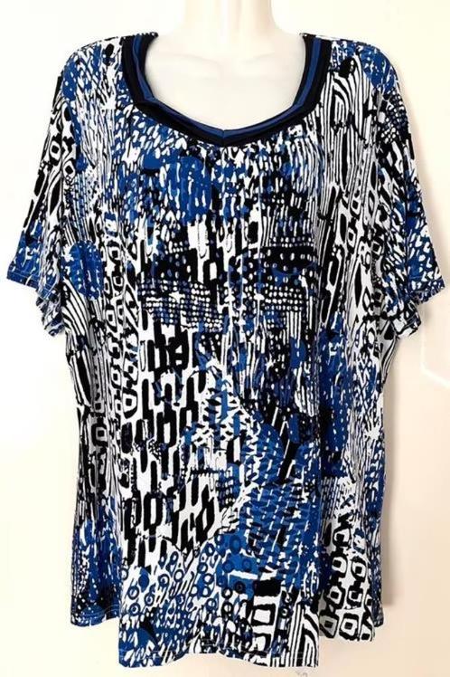 B.Oscar shirt maat 46[vj], Kleding | Dames, T-shirts, Nieuw, Maat 46/48 (XL) of groter, Blauw, Korte mouw, Ophalen of Verzenden