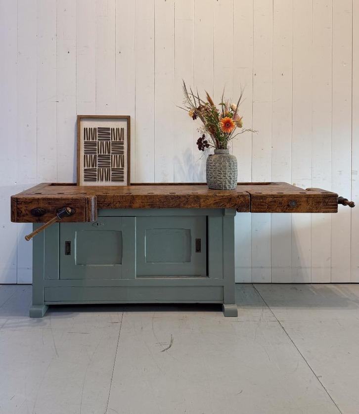 Werkbank, Ulmia Ott, Dressoir, Wandmeubel, Houten werkbank, Doe-het-zelf en Verbouw, Werkbanken, 170 cm of meer, Bankschroef, Ophalen of Verzenden