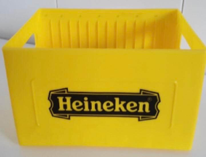 Heineken CD kratje, geel, Verzamelen, Biermerken, Zo goed als nieuw, Overige merken, Ophalen of Verzenden