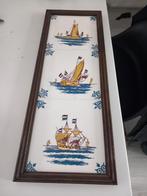 Oud tegeltableau met scheepstegels, Antiek en Kunst, Ophalen of Verzenden