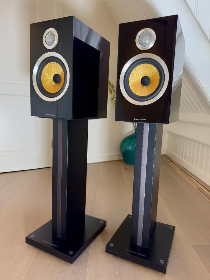Bowers & Wilkins CM5S2 Speakers met staanders, Audio, Tv en Foto, Luidsprekers, Zo goed als nieuw, Front, Rear of Stereo speakers
