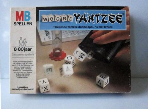 Vintage spel Woord Yahtzee van MB, compleet en netjes, 1979, Hobby en Vrije tijd, Gezelschapsspellen | Overige, Zo goed als nieuw