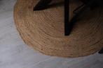 Rond Jute Vloerkleed - Natuurlijke Look, Ophalen, 100 tot 150 cm, Beige, Rond