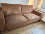 Nu of nooit - Stoere cognac bank, Huis en Inrichting, Banken | Bankstellen, Ophalen, Gebruikt, 75 tot 100 cm, 200 tot 250 cm