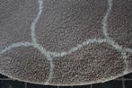 Rond vloerkleed Shaggy Salsa beige Ø200 cm. hoogpolig, Beige, 150 tot 200 cm, Rond, Nieuw