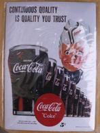 Coca Cola metalen plaat Coca-Cola Boy met cola glazen, Nieuw, Ophalen of Verzenden, Gebruiksvoorwerp