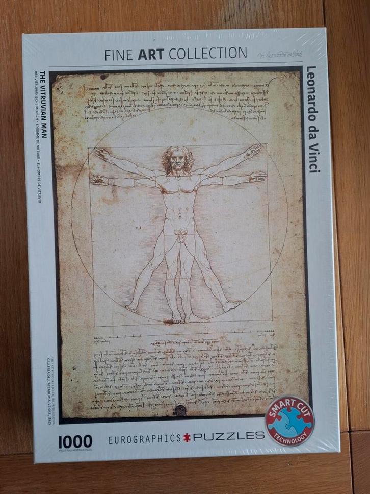 Nieuw. Geseald. Puzzel 1000 stukjes. The Vitruvian Man., Hobby en Vrije tijd, Denksport en Puzzels, Nieuw, Legpuzzel, 500 t/m 1500 stukjes