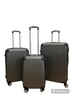 Kofferset handbagage bagage trolley 3 delig grijs, Ophalen of Verzenden