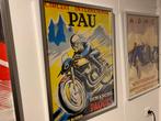 Motorrace Poster Pau 50x70Jaren 60 - Ingelijst vintage retro, Ophalen