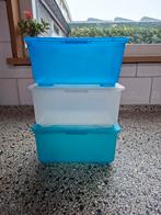 3x ikea voorraad bakjes opbergers stapelbaar met deksel, Ophalen of Verzenden, Gebruikt