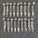 18 pegels diamant pijlen onderdelen kroonluchter, Huis en Inrichting, Lampen | Kroonluchters, Ophalen of Verzenden, Gebruikt, Glas