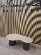 salontafel travertin organisch Douglas van Richmond Interior, Huis en Inrichting, Tafels | Salontafels, Ophalen, Nieuw, 50 tot 100 cm