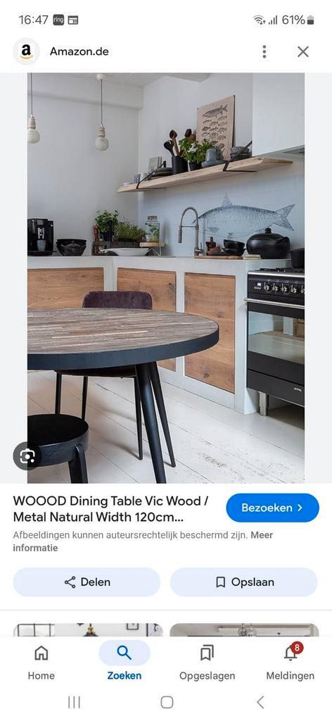 Nieuw! ronde eetkamertafel van Woood, type Vic Dining table, Huis en Inrichting, Tafels | Eettafels, Nieuw, 100 tot 150 cm, 100 tot 150 cm