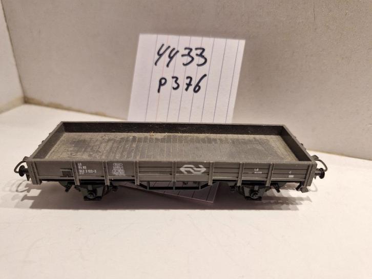 Märklin 4433 NS platte bakwagon, grijs, 1986, Hobby en Vrije tijd, Modeltreinen | H0, Wagon, Wisselstroom, Märklin, NS, Ophalen of Verzenden
