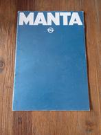 Opel Manta en Manta CC 9 / 1979 20 pag., Verzenden, Zo goed als nieuw, Opel