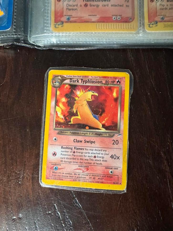 Dark Typhlosion. In luchtdichte seal, Hobby en Vrije tijd, Verzamelkaartspellen | Pokémon, Zo goed als nieuw, Losse kaart, Ophalen of Verzenden