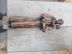 Houten beeld van Sint Antonius met kind, Antiek en Kunst, Ophalen of Verzenden