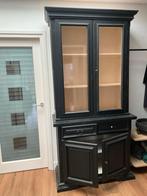 Gratis zwarte vitrinekast met glas, Huis en Inrichting, Kasten | Buffetkasten, Ophalen, Gebruikt, 100 tot 150 cm, 200 cm of meer