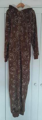 Fluffy onesie Pusheen kat poes bruin maat 9/10 jaar 134/140, Ophalen, Gebruikt, Meisje, Nacht- of Onderkleding