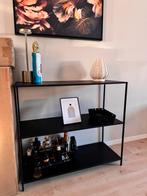 T.e.a.b MOET WEG - Zwart metalen kastje / side table, Ophalen, Gebruikt, 50 tot 100 cm, Metaal