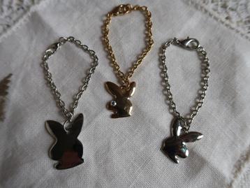 Partij NIEUW 38 x Bunny strass bedels goud zilver kleur  beschikbaar voor biedingen