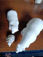 Set van 3 witte ijs beren beelden, Tuin en Terras, Ophalen of Verzenden, Zo goed als nieuw, Overige materialen, Dierenbeeld