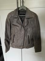 Stoere Leren jas kleur Taupe - Superior New York maat L, Kleding | Dames, Jassen | Winter, Ophalen of Verzenden, Zo goed als nieuw