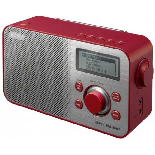 Sony XDR-S60DBP DAB+ digitale radio, rood - noodradio, Audio, Tv en Foto, Radio's, Zo goed als nieuw, Radio, Ophalen of Verzenden