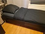 Zwart 1-persoons Ikea bed, Huis en Inrichting, Slaapkamer | Bedden, 90 cm, Gebruikt, Eenpersoons, Hout