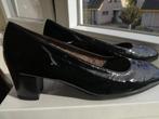Dames ECHTE LEER gelakte zwarte pumps, OP LAMSVACHT, m. 39, Pumps, Verzenden, Zwart, Nieuw