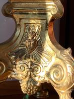 Goud Verguld Altar Pedestal Antiek Heilig Hart 19e Eeuw, Antiek en Kunst, Ophalen
