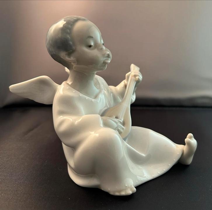 Lladro Engel met Mandoline, Antiek en Kunst, Antiek | Porselein, Ophalen of Verzenden