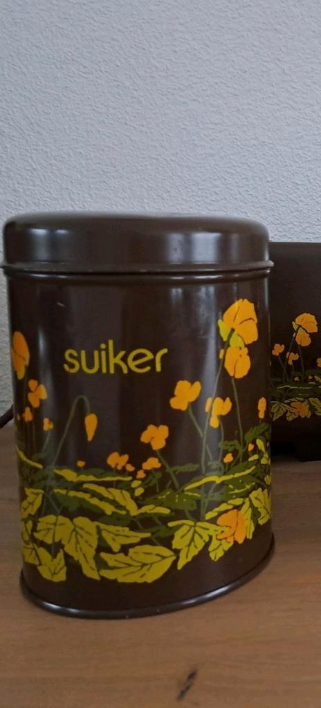 Brabantia suikerbus, voorraadblik, bruin met gele boterbloem, Huis en Inrichting, Keuken | Keukenbenodigdheden, Ophalen of Verzenden