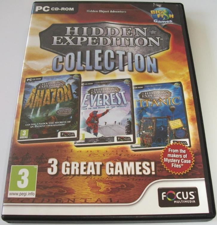PC Game *** HIDDEN EXPEDITION COLLECTION *** 3-Games Pack, Spelcomputers en Games, Games | Pc, Zo goed als nieuw, Puzzel en Educatief